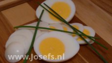 Wit zacht broodje gekookt Ei